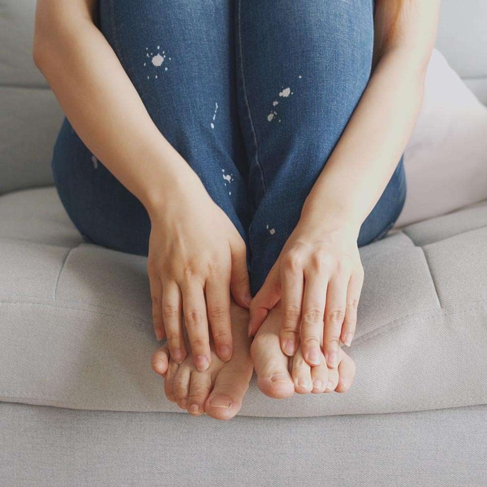 Hands on feet